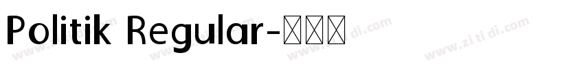 Politik Regular字体转换